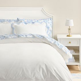 LoveShackFancy Embroidered Scallop Duvet Cover