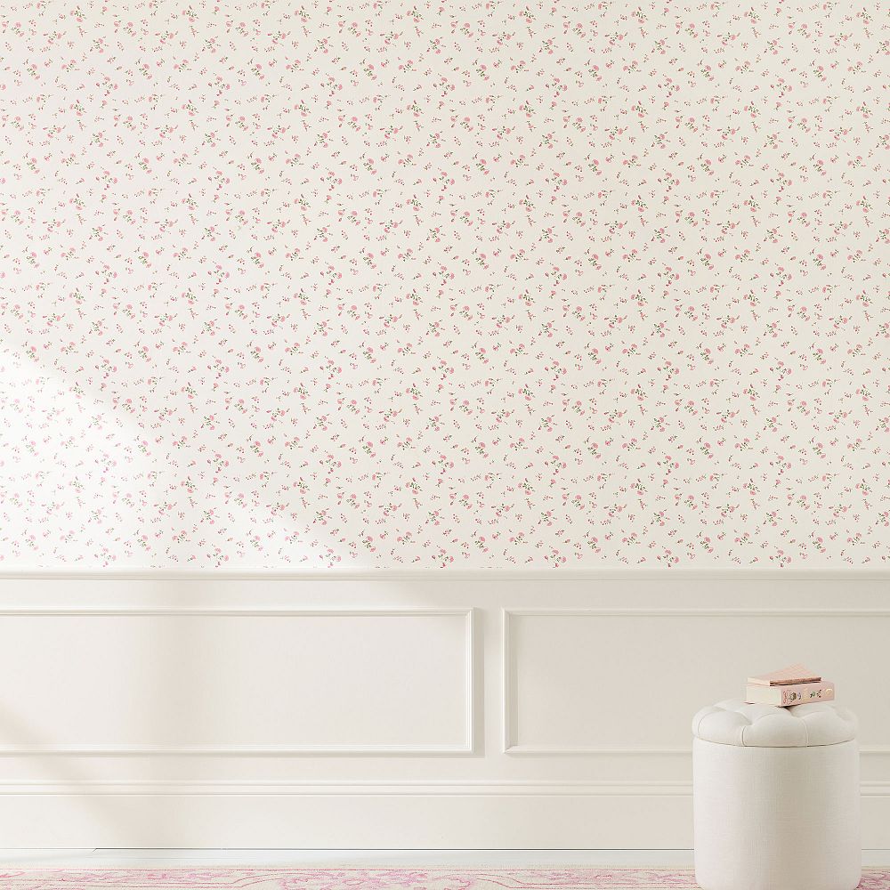 LoveShackFancy Prairie Wildflower Wallpaper - Pink