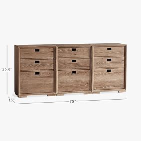 Callum Triple 3-Drawer Wide Storage Cabinet (75&quot;)