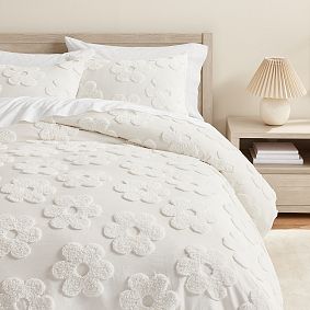 Daisy Clipped Jacquard Duvet Cover