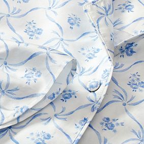 LoveShackFancy Floral Trellis Sateen Pajama Set