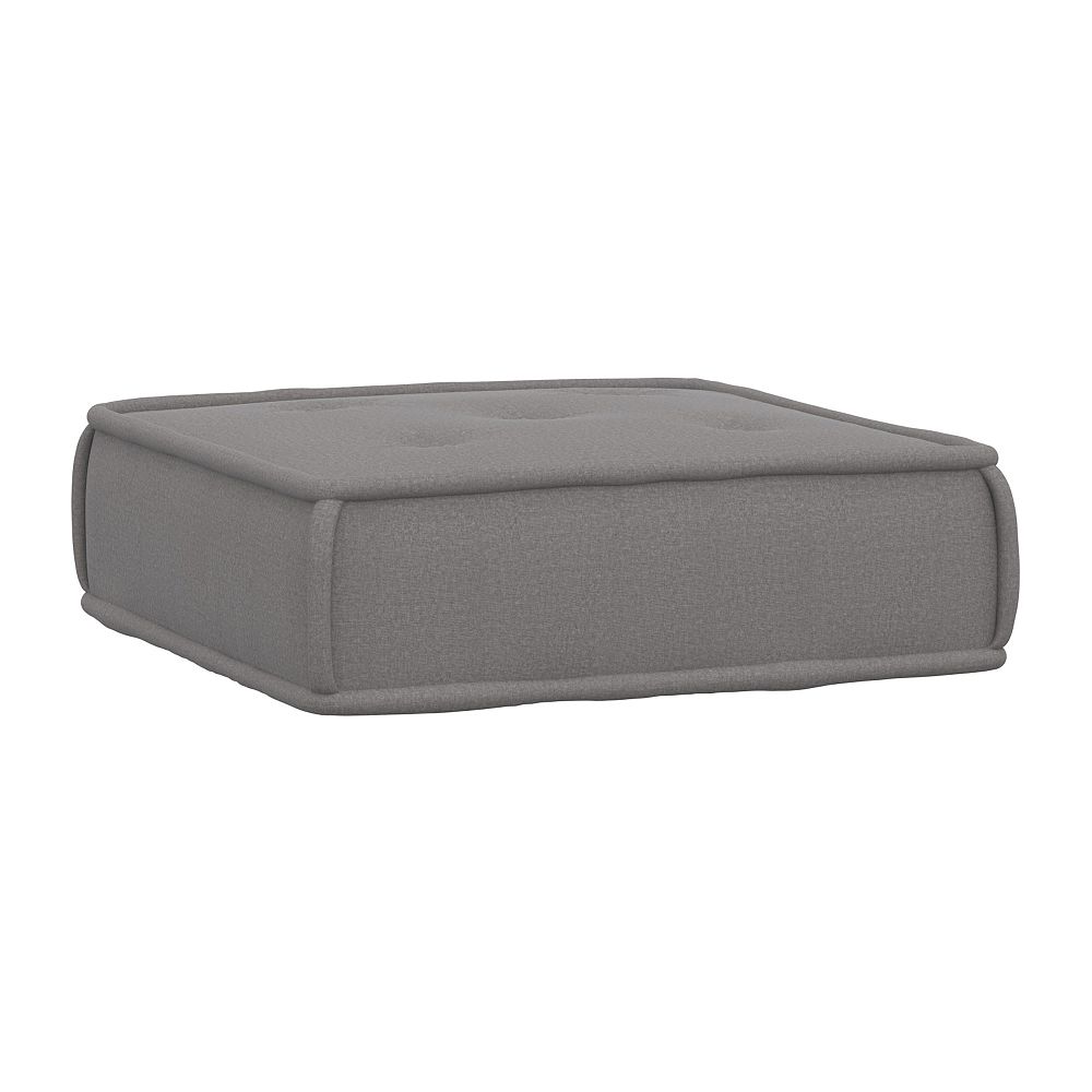 Open Box:  Cushy Lounge Ottoman, Distressed Velvet Metal