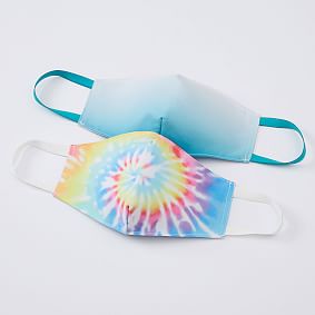 Rainbow Tie-Dye Face Masks, Set of 2