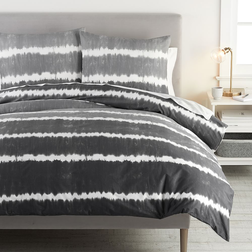 Tie Dye Stripe Organic Duvet Cover