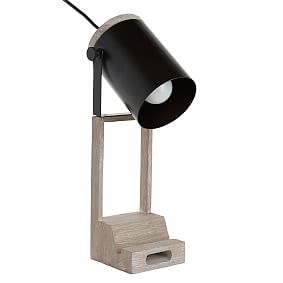Wood and Metal Amplifier Task Lamp