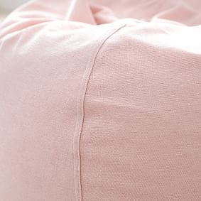 Chenille Plain Weave Washed Blush Bean Bag Chair