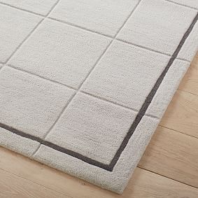 Emerson Carved Wool Rug - Gray