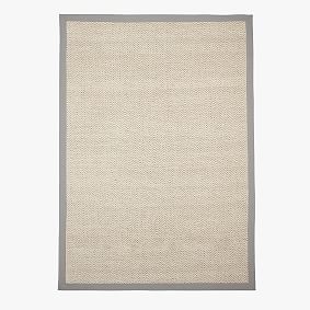 Thick Border Chenille Jute Rug - Navy