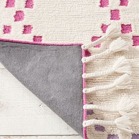 Tonal Lattice Wool Rug - Warm Multi