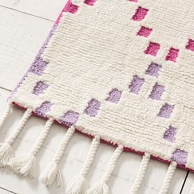 Tonal Lattice Wool Rug - Warm Multi