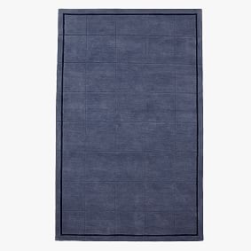 Emerson Carved Wool Rug - Gray