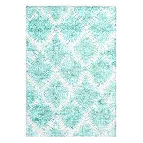Tie Dye Lattice Washable Rug, 4x6