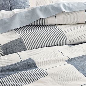 River Stripe Patchwork Sham
