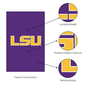 College Logo Applique Flag