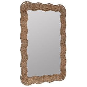 Scalloped Linden Rectangular Wall Mirror (28&quot;x40&quot;)