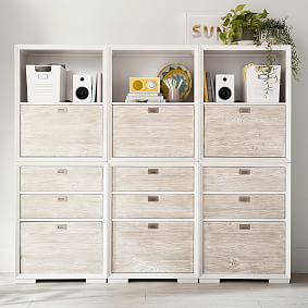 Callum Triple Mixed Drawer Tall Storage Bookcase (75&quot;)