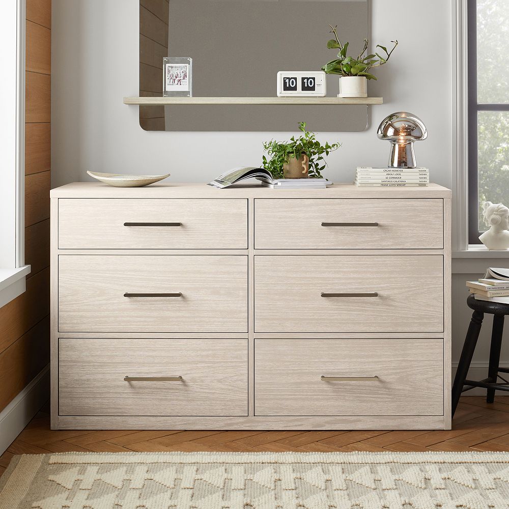 Cleary 6-Drawer Wide Dresser (56w x 19d&quot;)