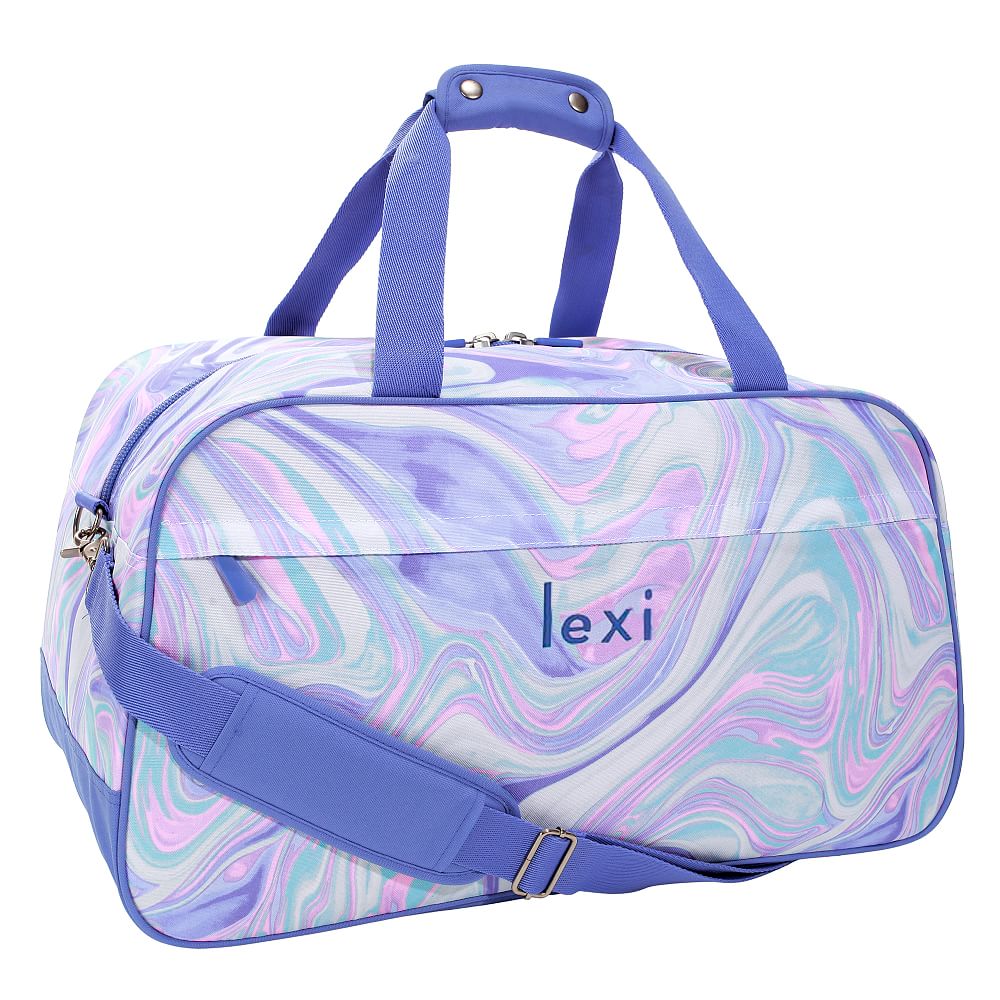 Jet-Set Pink/Purple Marble Recycled Duffle Bag