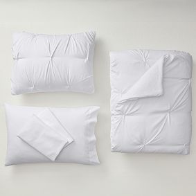 Microfiber Pintuck Comforter &amp; Sheet Set Twin XL Bed in a Bag