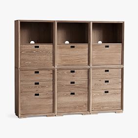 Callum Triple Mixed Drawer Tall Storage Bookcase (75&quot;)