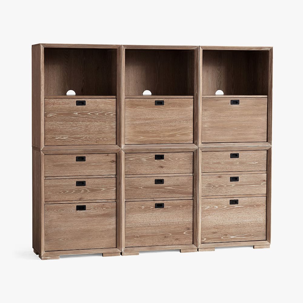Callum Triple Mixed Drawer Tall Storage Bookcase (75&quot;)