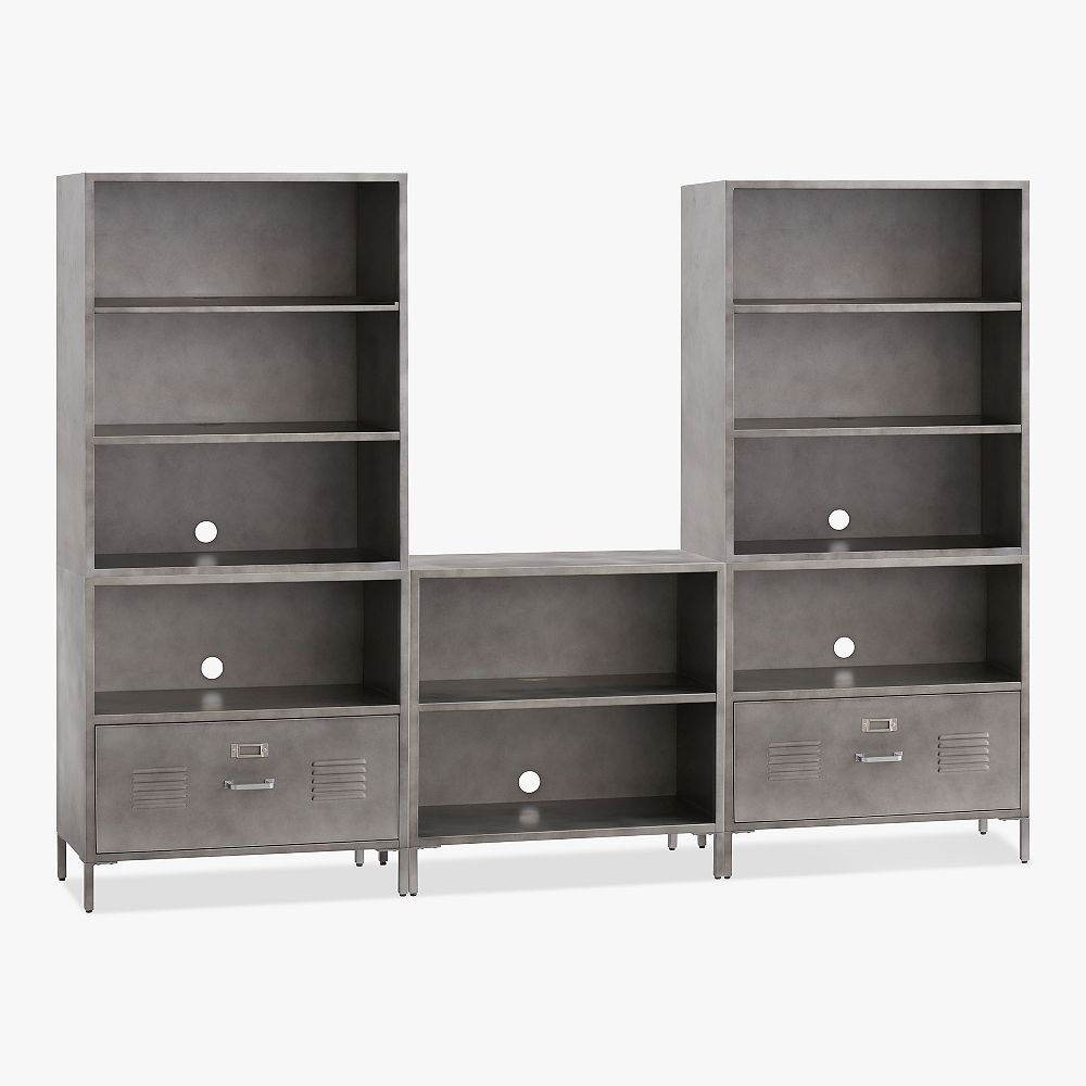 Locker Mixed Cubby &amp; 2-Drawer Tower Set (90&quot;)
