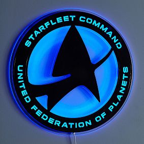 <em>Star Trek</em>&#8482; Backlit Starfleet Logo LED with Sound Sync