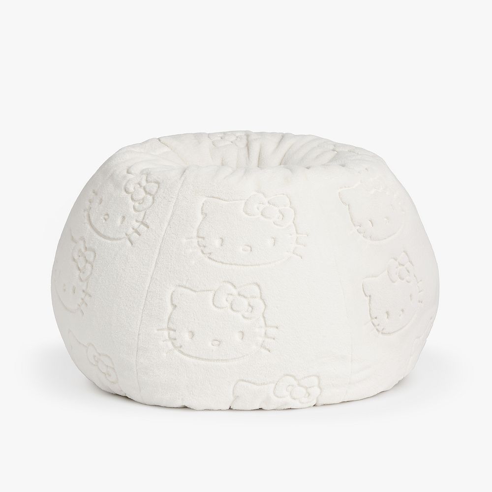 Hello Kitty&#174; Ivory Faux Fur Bean Bag Chair
