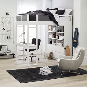 Boucle Twill Gravel Lennon Lounge Chair