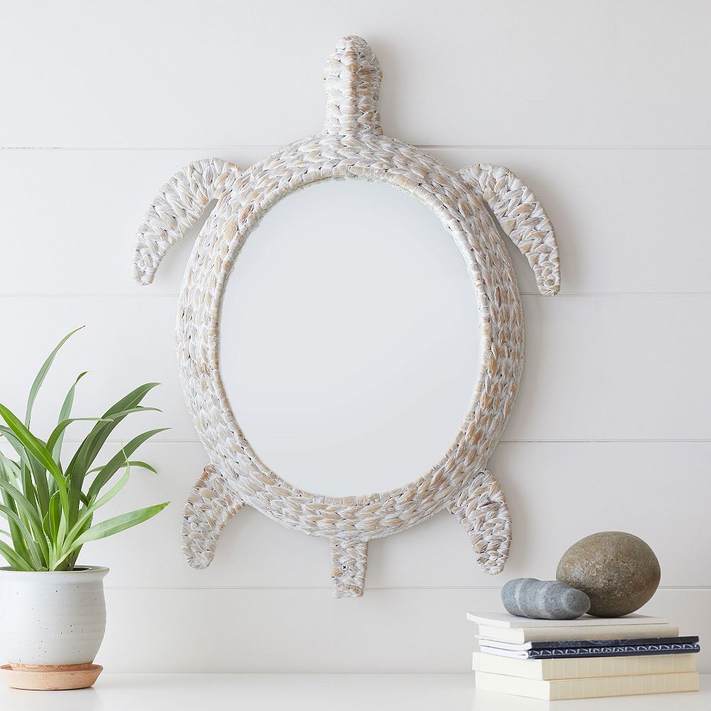Open Box:  Woven Turtle Mirror w/ Hook