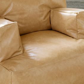 Faux Leather Cream Eco Lounger