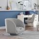 Video 1 for Chenille Washed Light Gray Reece Lounge Chair