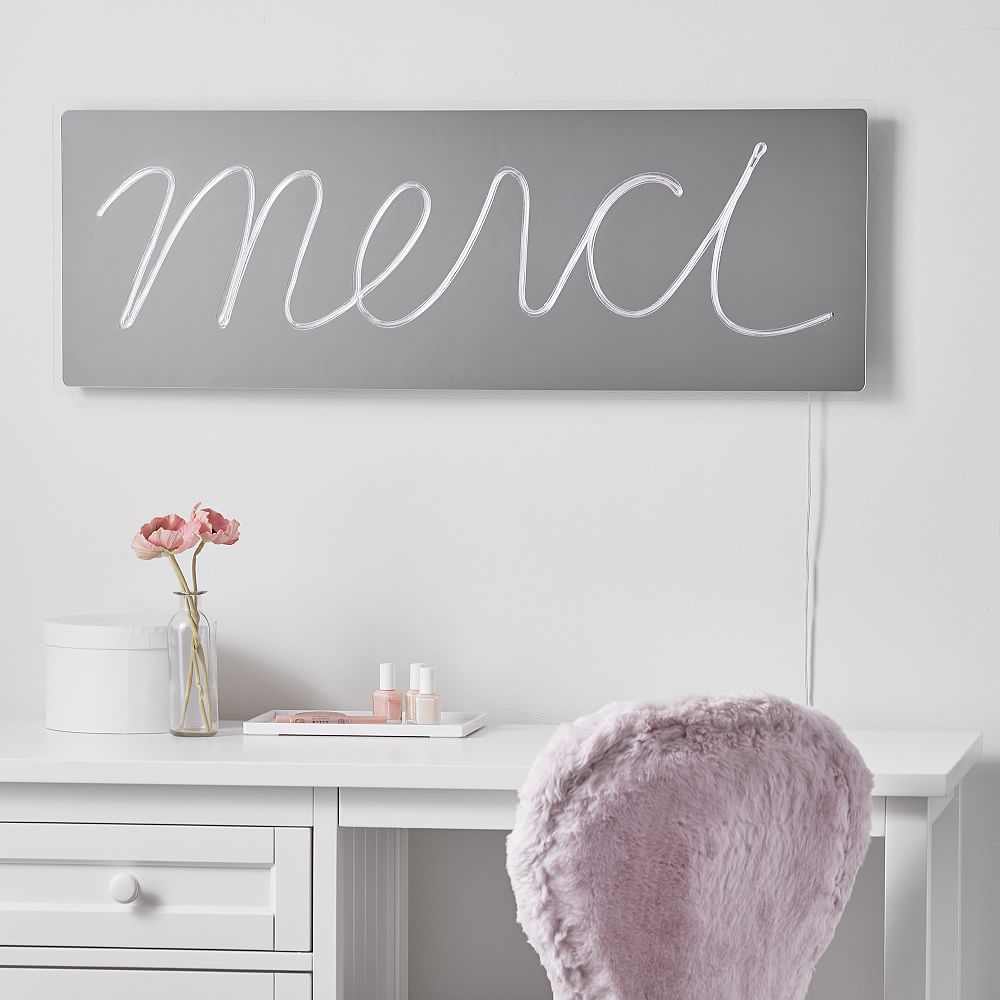Merci Neon Mirror Wall Light