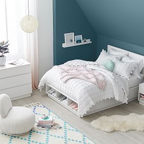 Tonal Lattice Wool Rug - Warm Multi