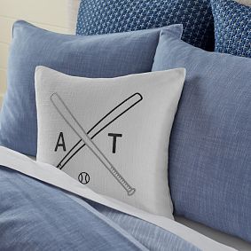 Baseball Monogram Pillow Cover