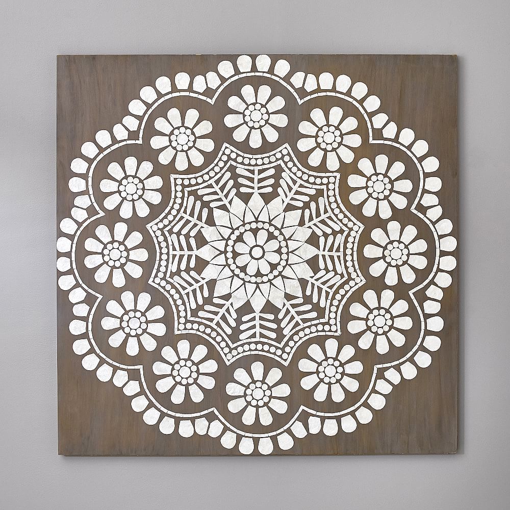 Capiz Mandala Wall Art, 47.25&quot;x47.25&quot;