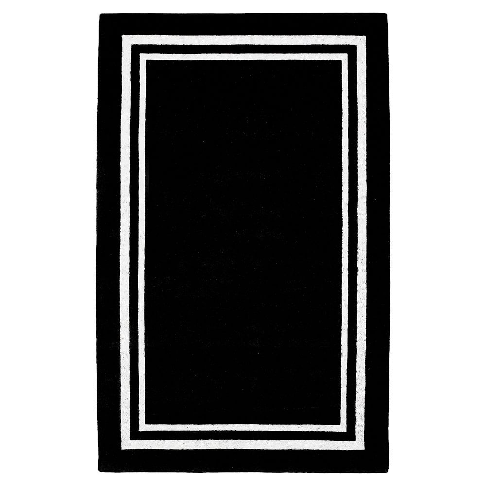Decorator Border Rug, Black