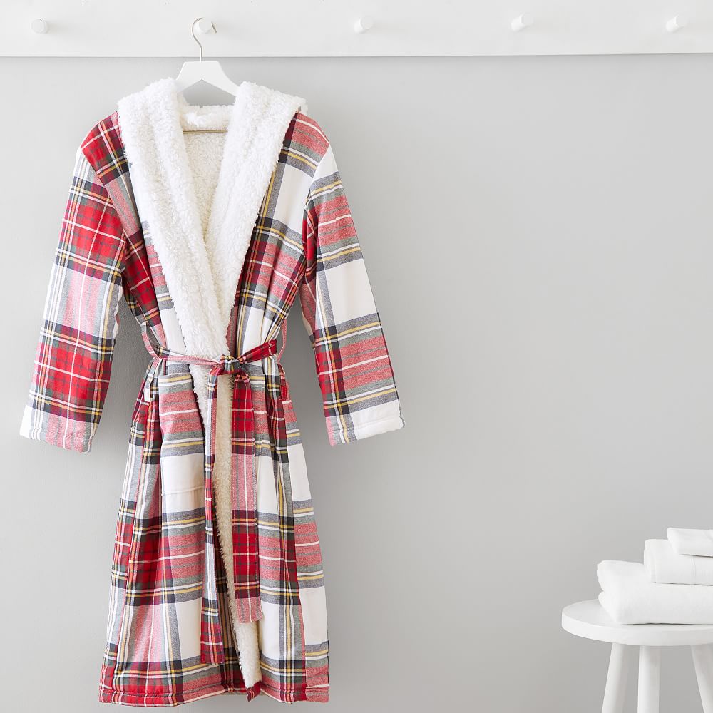 Morgan Plaid Sherpa Robe