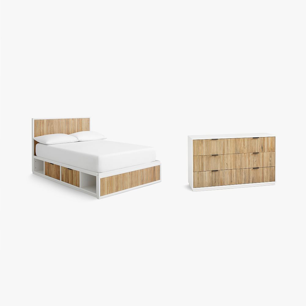 west elm x pbt Quinn Storage Bed &amp; 6-Drawer Dresser Set