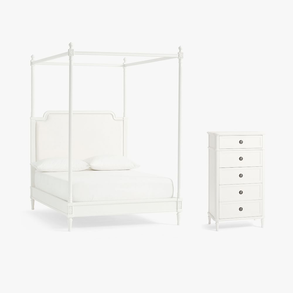 Colette Classic Canopy Bed &amp; 5-Drawer Dresser Set