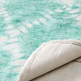 Tie Dye Lattice Washable Rug, 4x6