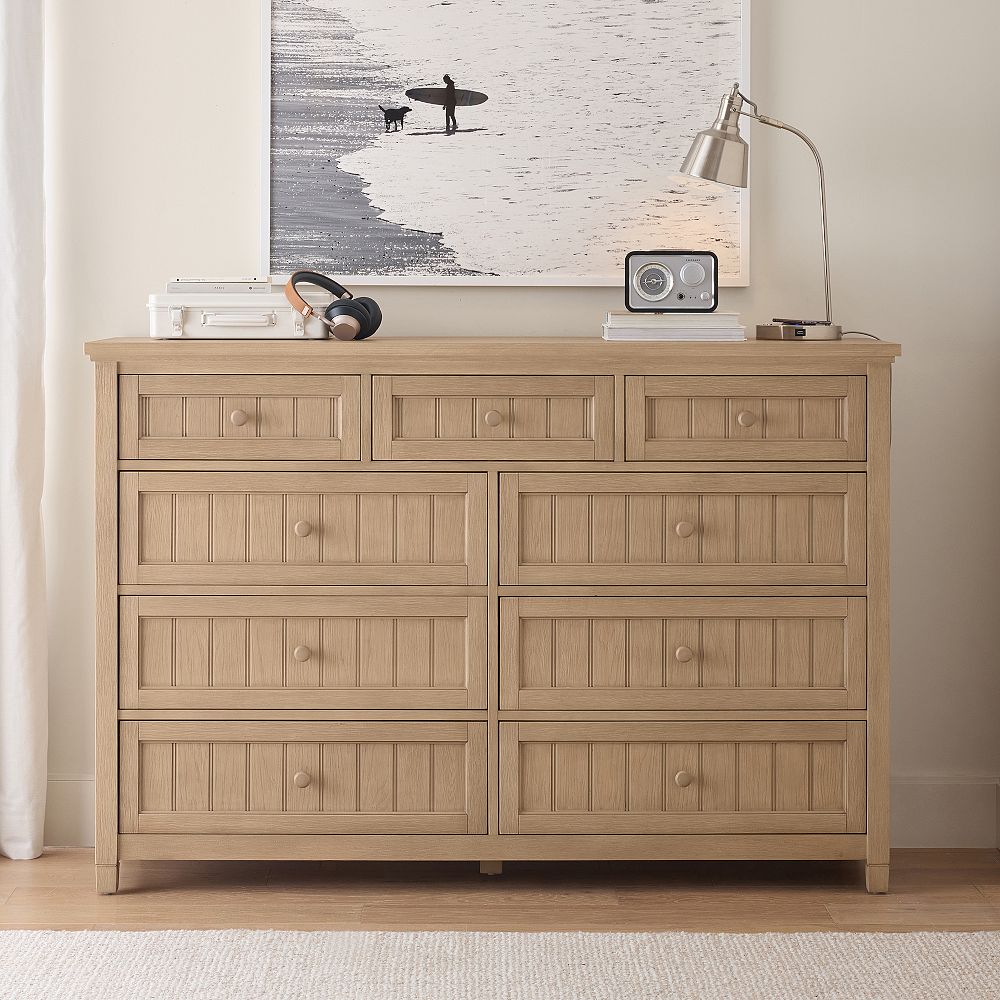 Beadboard 9-Drawer Grand Dresser (64w x 19d&quot;)