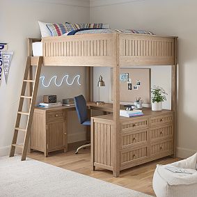 Beadboard Full Loft Bed