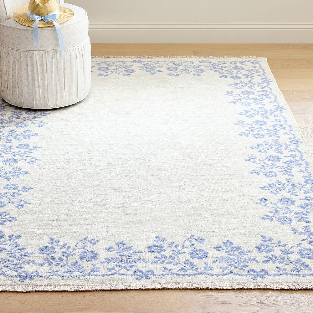 LoveShackFancy Floral Border Washable Rug
