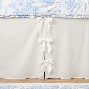 LoveShackFancy Vaulted Twin XL Bows Bedskirt