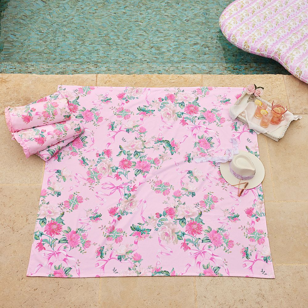 LoveShackFancy Garden Damask Beach Towel