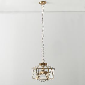 Metal &amp; Glass Prism Chandelier