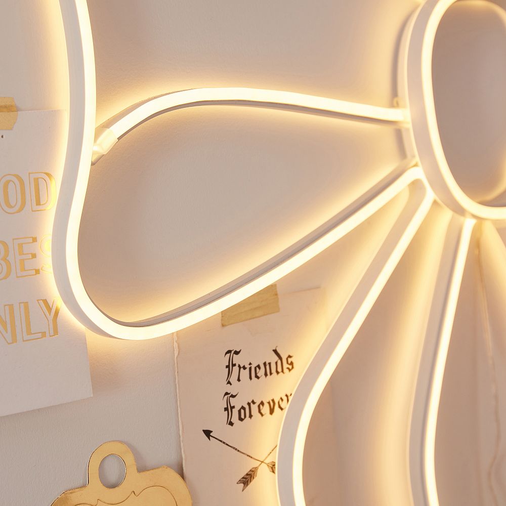LoveShackFancy Bow Neon Wall Sign - Unique Decor