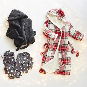 Morgan Plaid Sherpa Robe