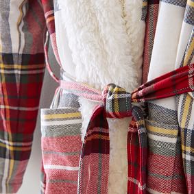 Morgan Plaid Sherpa Robe